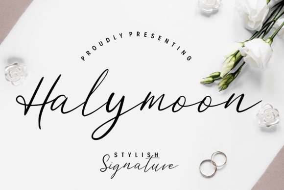 Halymoon: An Elegant Script Font for Digital Design