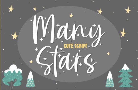 Many Stars: A Magical Handwritten Font for Editorial Design
