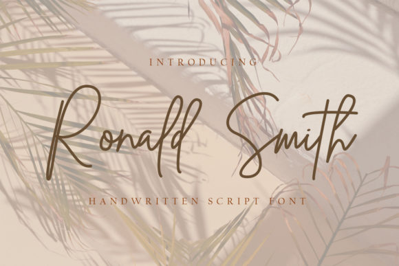 Ronald Smith: A Charming Script Font for Elegant Branding