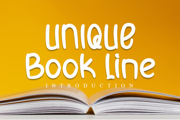 Unique Book Line: A Charming Handwritten Font for Crafters